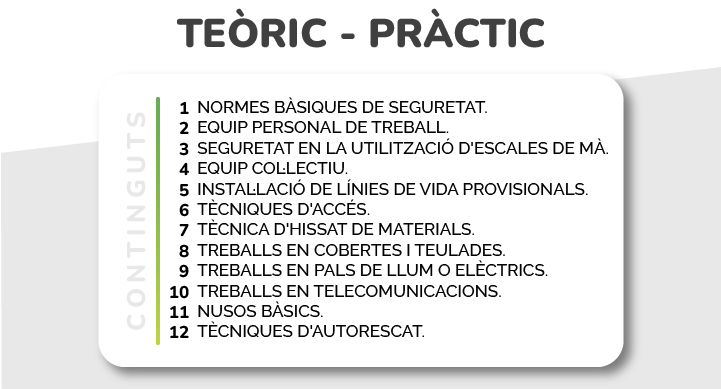 NOU CURS DE TREBALLS EN ALÇADA!